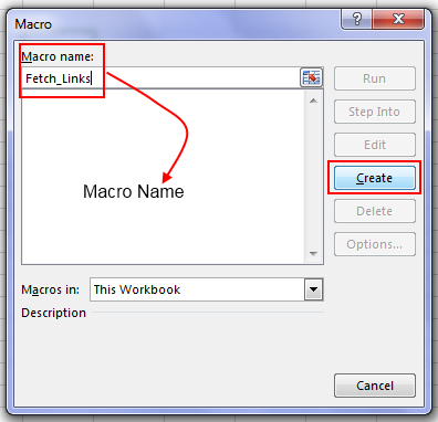 Create Macro In Excel
