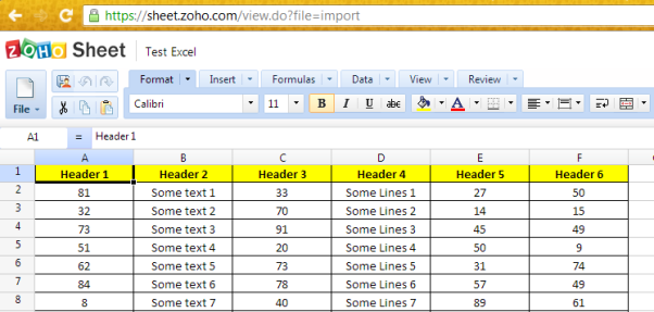 Zoho Excel Viewer