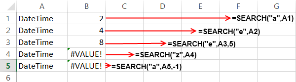 Search Function In Excel