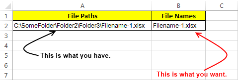 How to fetch filename from filepaths