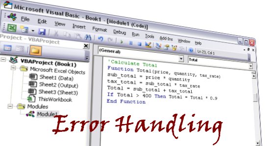 Vba On Error Statement Handling Errors In Excel Macros