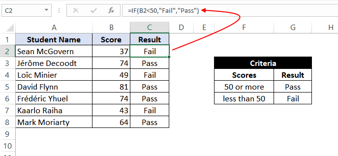 Using 'less than' operator within the IF function