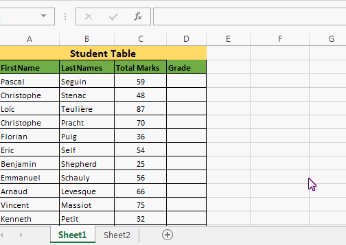 Using a vlookup on separate worksheets