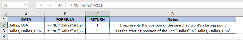 Find Function Example 3