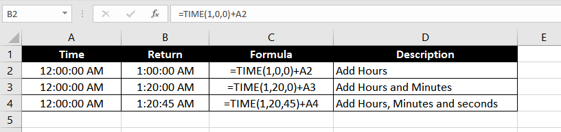 Add Hours, Minutes, or Seconds to a Time in Excel