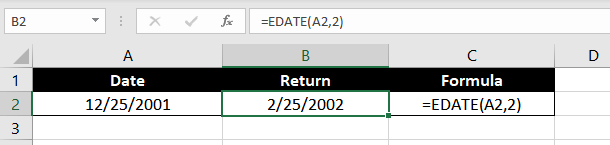 Add Months to a Date in Excel