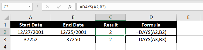 DAYS_Function_Excel_001