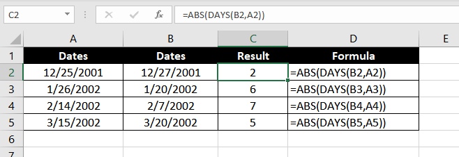 DAYS_Function_Excel_002