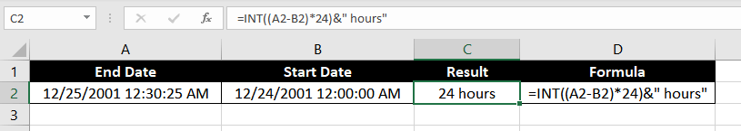 Get Difference Between Two Dates (with Time) in Hours