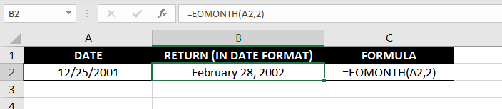 Adding n number of months to EOMONTH function