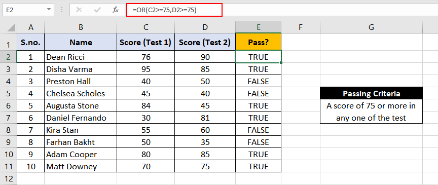 Excel-OR-Function-Example-1