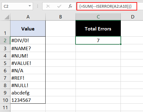 Excel-ISERROR-Function-Example-3
