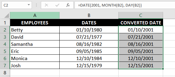 use Excel’s built-in Sort Oldest to Newest option