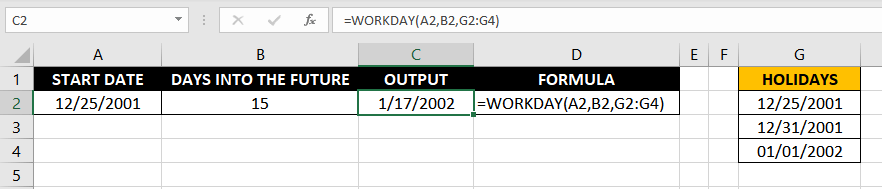 WORKDAY vs NETWORKDAYS Function