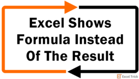 Excel Shows Formula Instead Of Result