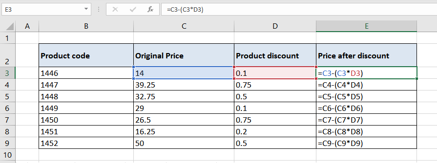 Widened columns with all your formulas skinned to bare the bones