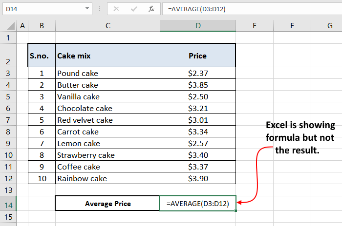 Excel-is-showing-formula-but-not-the-result