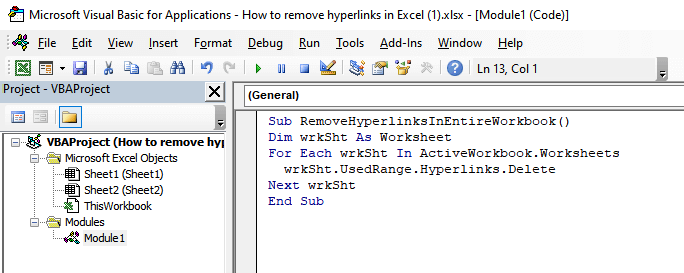 Remove-HyperLinks-From-Entire-Wrokbook-In-Excel-VBA-Code-11