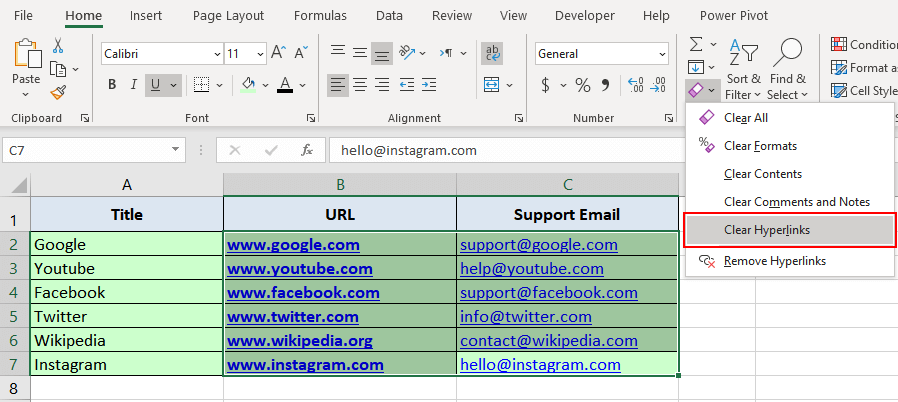 Removing-Hyperlinks-Without-Formatiing-In-Excel-Using-Ribbon-Menu-05