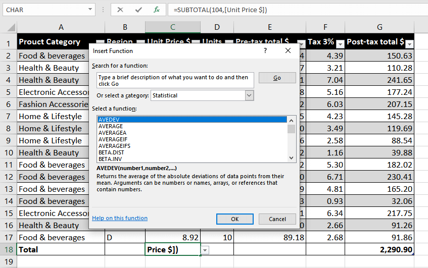 Total-Row-More-Functions-Option-12