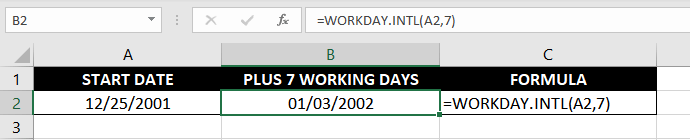 Excel-WORKDAY.INTL-Function-Example-01