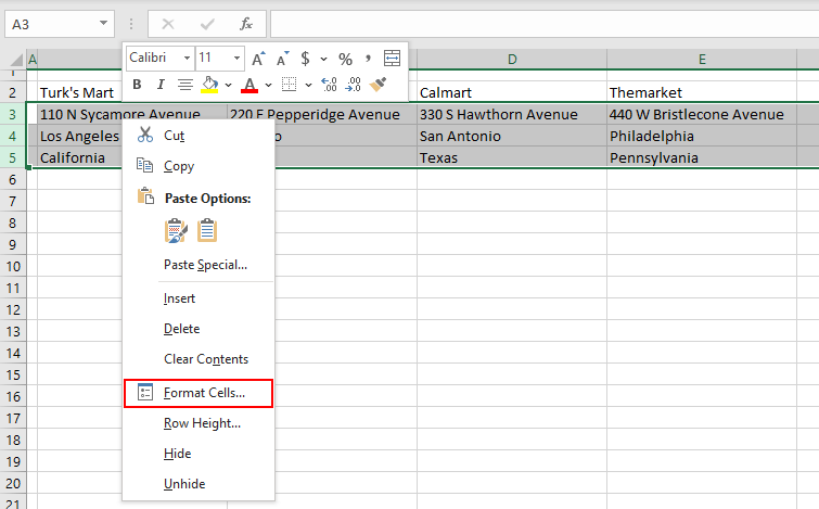 Indent Option in the Format Cells Dialog Box