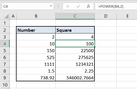 Square-a-number-in-excel-by-power-function-03