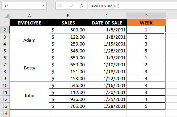 Excel-WEEKNUM-Function-Example-03b