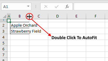 How to AutoFit Columns in Excel Using Mouse Double Click