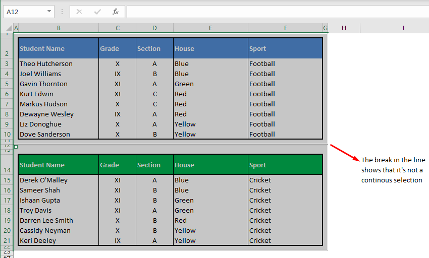 How to Set Multiple Print Areas in Excel
