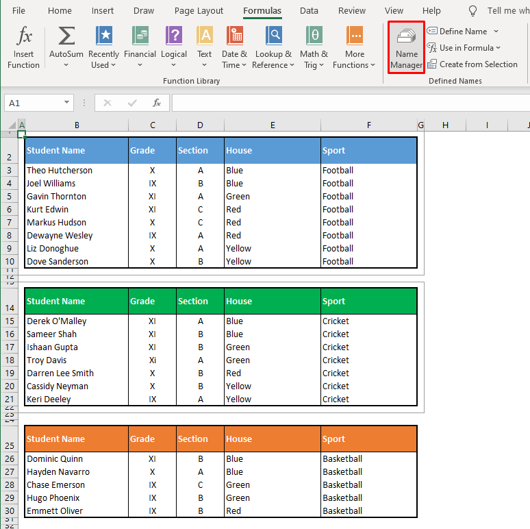 Modifying Print Area by Using Name Manager