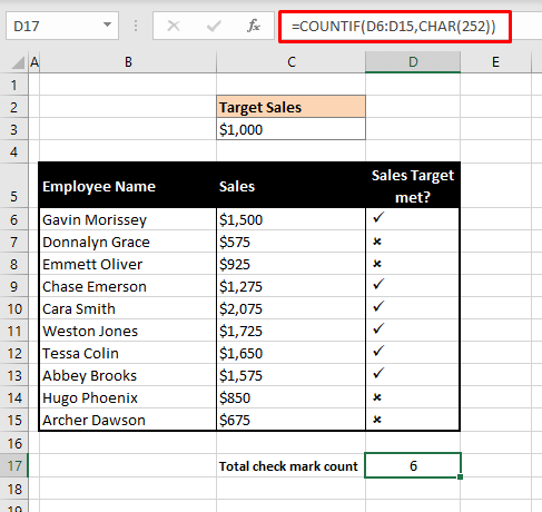 Insert Tick Mark or Cross Mark in Excel - Excel Unlocked