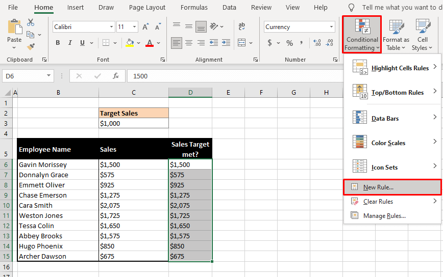 Insert-Checkmark-Using-Conditional-Formatting-15