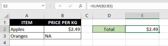 #Value!-Error-In-Excel-Example-03