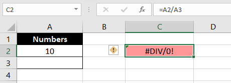 Fix #DIV/0! error by trapping it with the IF function