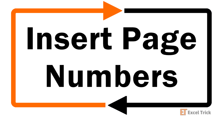 How To Insert Page Numbers In Excel