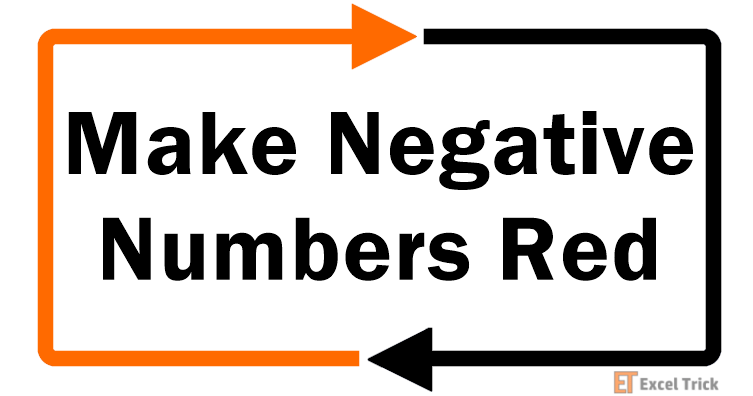 How to Make Negative Numbers Show Up in Red in Excel