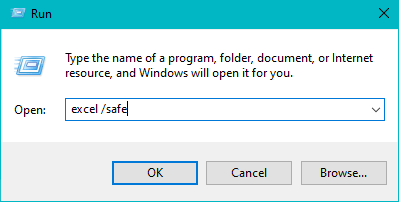Opening Excel in Safe Mode from the Command Line