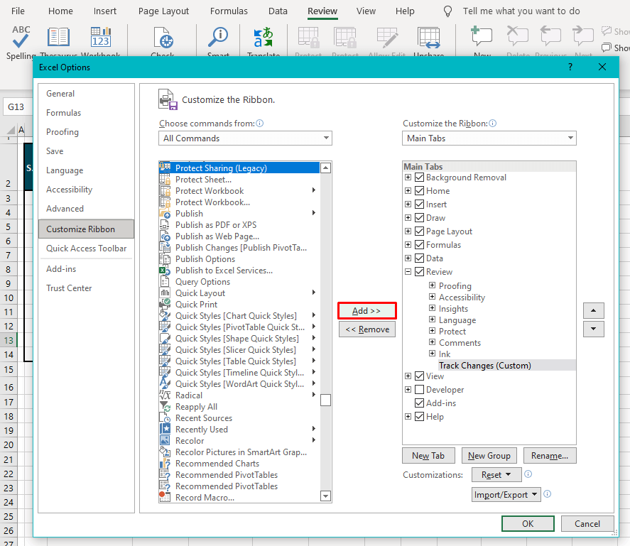 How to Turn Track Changes On In Excel