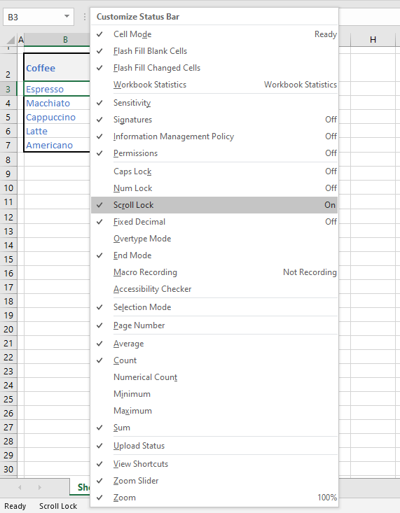 Arrow Keys Not Working In Excel Due To Scroll Lock