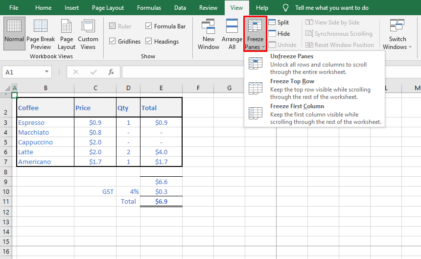 Arrow Keys Not Working In Excel Due To Freeze Panes
