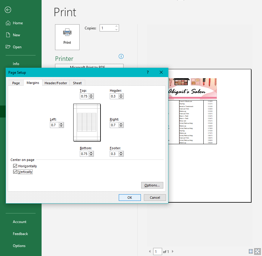 How To Center A Worksheet Horizontally Vertically In Excel