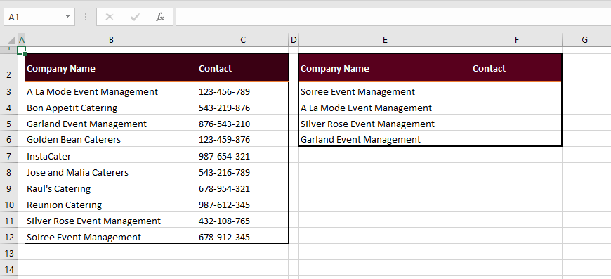 Compare Two Columns & Pull Matches (Exact Match)