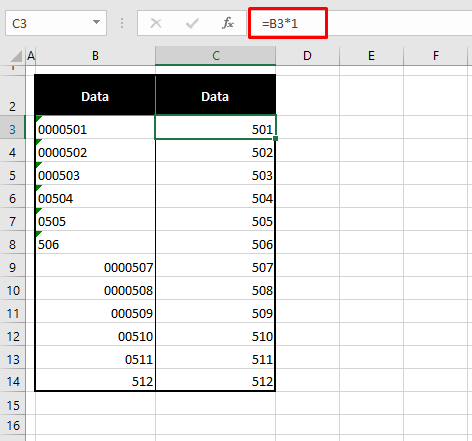 Multiplying the Column with 1 or Adding 0