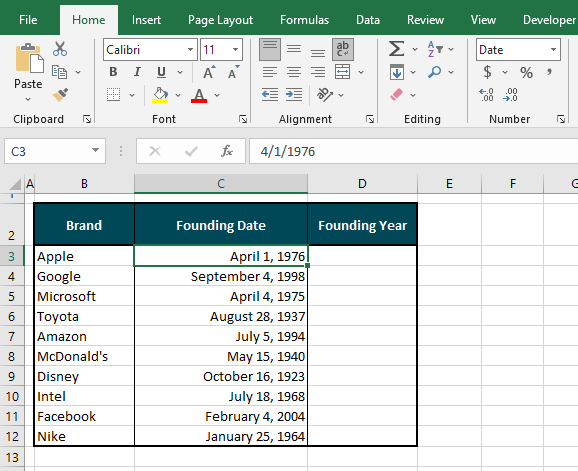 How To Extract Year From Date In Excel