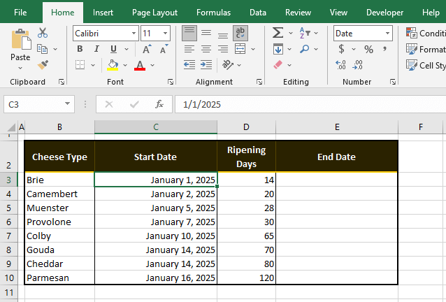 How to Add Days to a Date in Excel