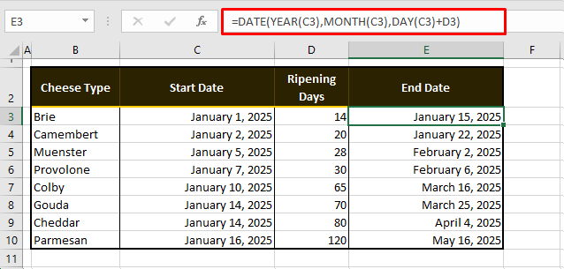 Using the DATE Function