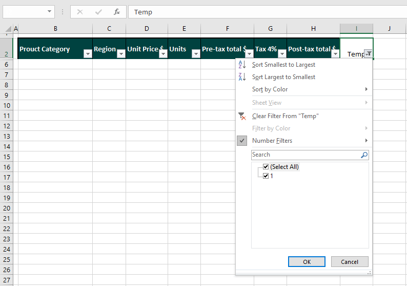 Deleting Hidden Filtered Rows Using a Temporary Column