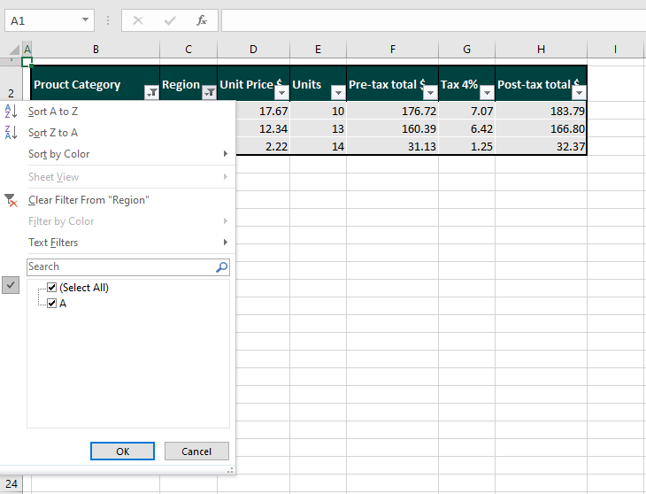 Deleting Hidden Filtered Rows Using Inspect Document