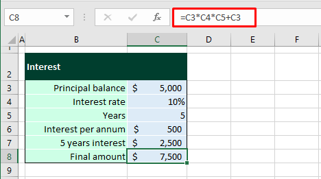 Simple Interest In Excel